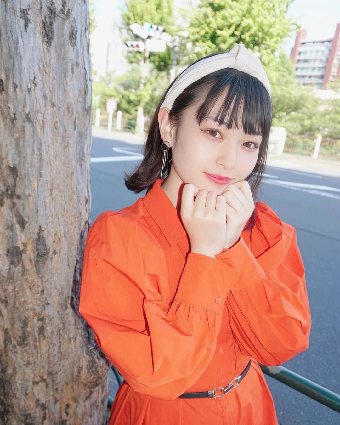 のインスタグラム：「ORANGE🍊🧡🧡  #滝口ひかり #takiguchihikari #wyenra #ゑんら #ootd」