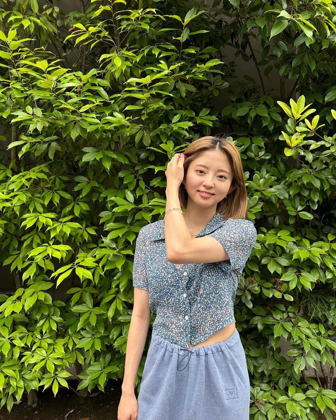 鈴本美愉さんのインスタグラム写真 (鈴本美愉Instagram)「ssmixコーデ🌻 素材違いの組み合わせがかわいい🫶」6月14日 22時