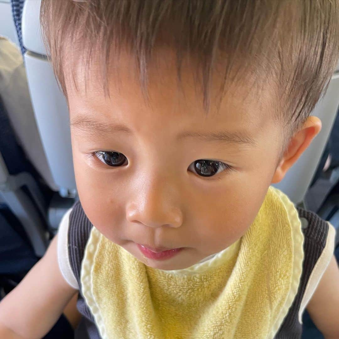 AMIのインスタグラム：「👦🏻❤︎ . 2歳になったけどまだヨダレ大量生産中🤤 スタイ付けると赤ちゃん感強い👶🏻 本当食べちゃいたいくらい可愛い🍒🍒 最近めっちゃ大樹君に似てるって言われる👈🏻 遺伝子って凄いな〜！ 自分と好きな人の分身だもん👨🏻→👦🏻 そりゃ可愛いよ🤣女の子も欲しくなっちゃう . #2歳 #親バカ」