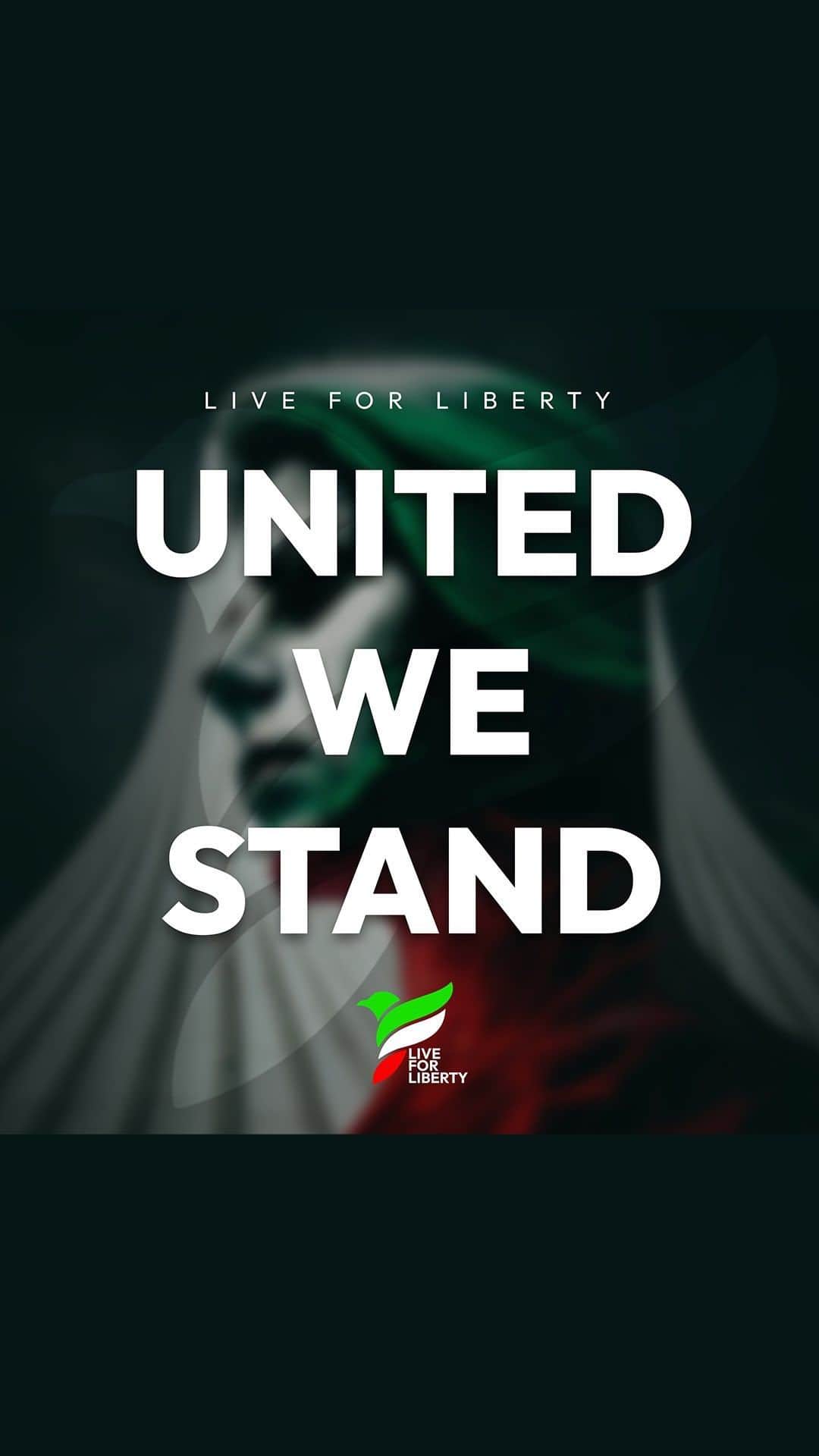 のインスタグラム：「. زنده باد اتحاد، زنده باد آزادی، زنده باد ایران ❤️🤍💚 @liveforlibertyla」