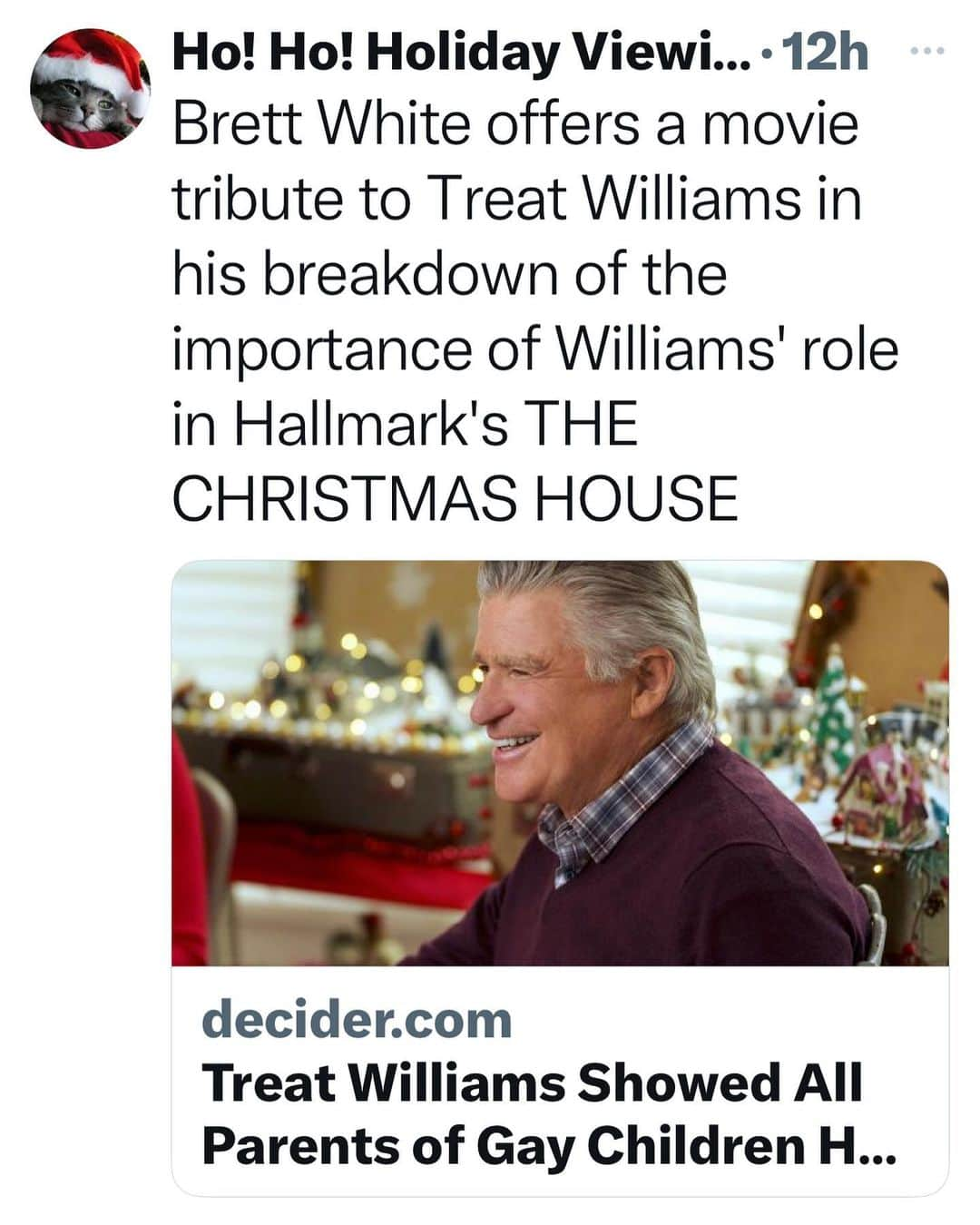 シャロン・ローレンスさんのインスタグラム写真 - (シャロン・ローレンスInstagram)「Thank you @deciderdotcom for this wonderful reflection on the impact of #treatwilliams as Bill Mitchell in #TheChristmashouse  1 and 2  https://decider.com/2023/06/13/treat-williams-hallmark-christmas-house-legacy/.」6月15日 13時11分 - sharonelawrence