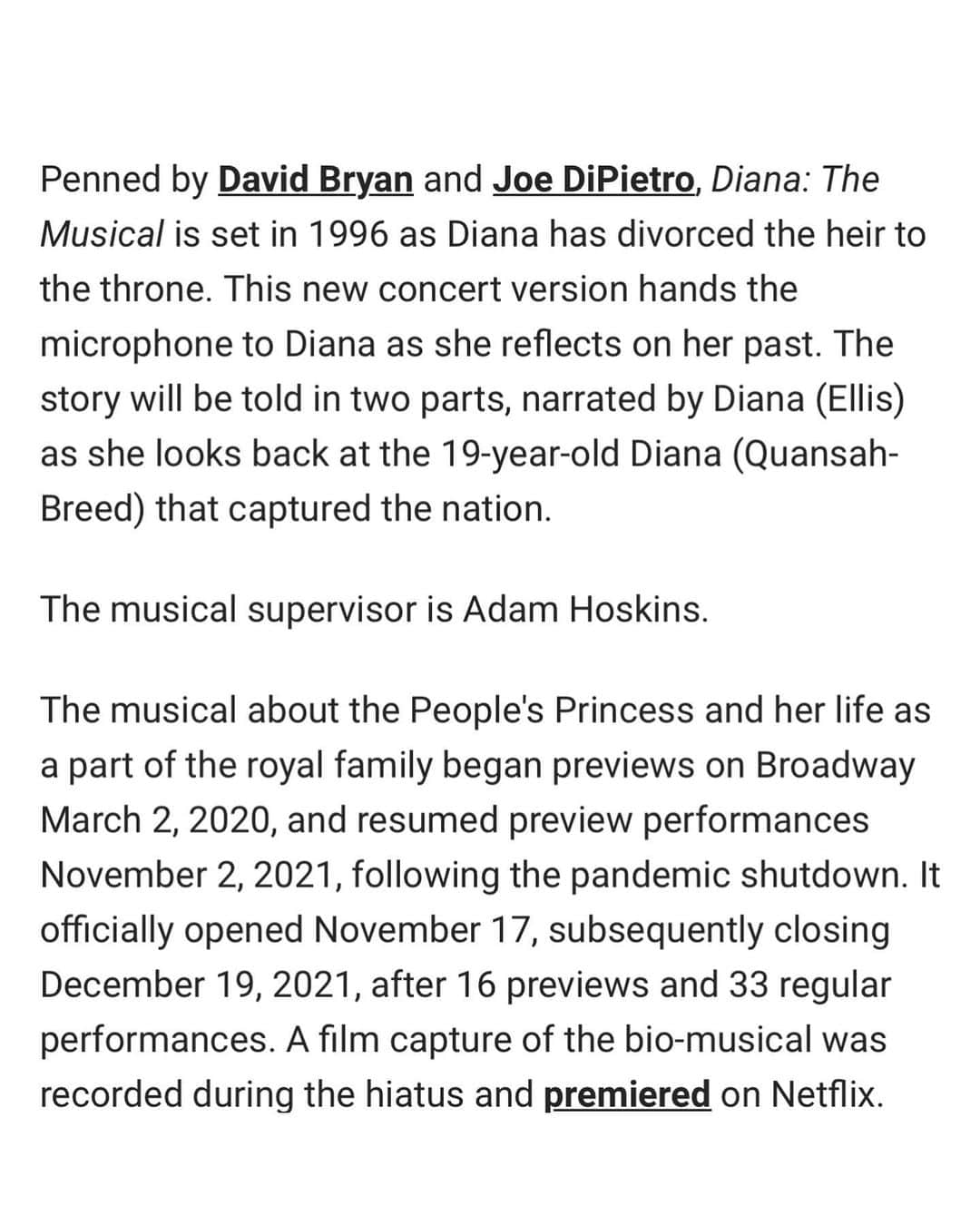 デヴィッド・ブライアンさんのインスタグラム写真 - (デヴィッド・ブライアンInstagram)「In @playbill today! Excited for London to see @dianaonbroadway in concert for one night only! Link in my bio.」6月15日 6時11分 - davidbryanmusic