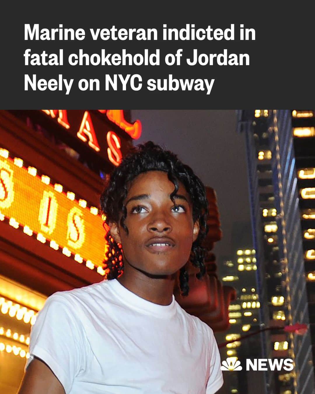 NBC Newsさんのインスタグラム写真 - (NBC NewsInstagram)「A New York City grand jury indicted Daniel Penny on Wednesday in the death of fellow subway rider Jordan Neely, according to two sources familiar with the matter. The death last month has been a lightning rod on issues of mental health, crime and race.  The 24-year-old Marine veteran was indicted on a second-degree manslaughter charge in the May 1 confrontation with the homeless man, the sources said.  Neely was a known subway busker who often performed as Michael Jackson.  Read more at the link in our bio.」6月15日 6時26分 - nbcnews