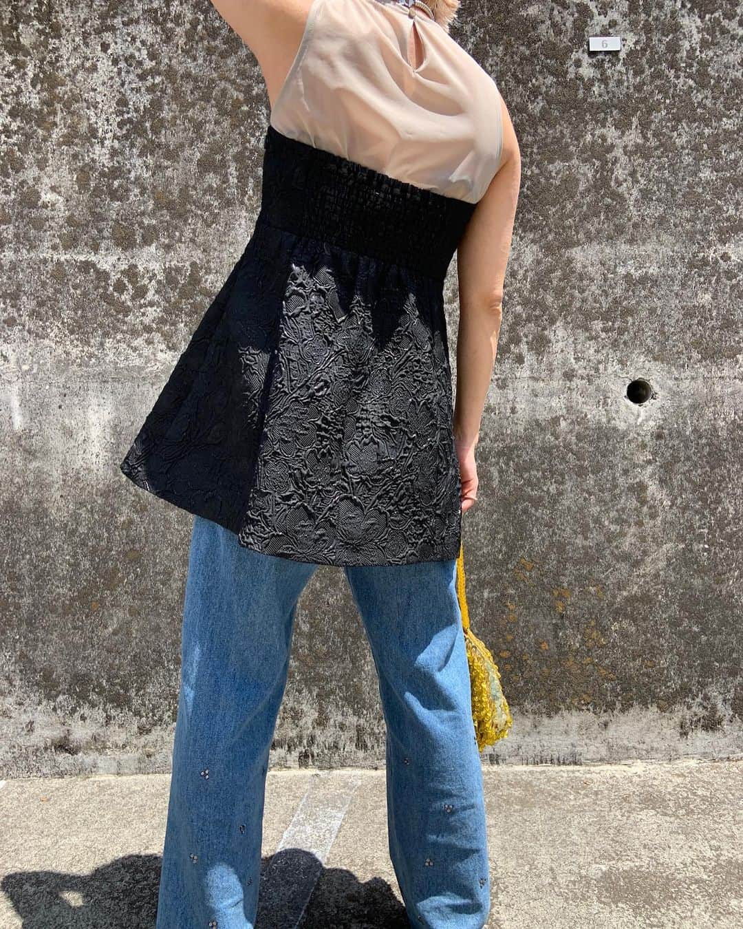 Ameri vintageさんのインスタグラム写真 - (Ameri vintageInstagram)「6.16(Fri)12:00  MEDI 2WAY JACQUARD BARE TOP will be released.  #nullxameri#ameri #amerivintage #shopping #fashion #japan #top #dress #pants」6月15日 12時36分 - amerivintage