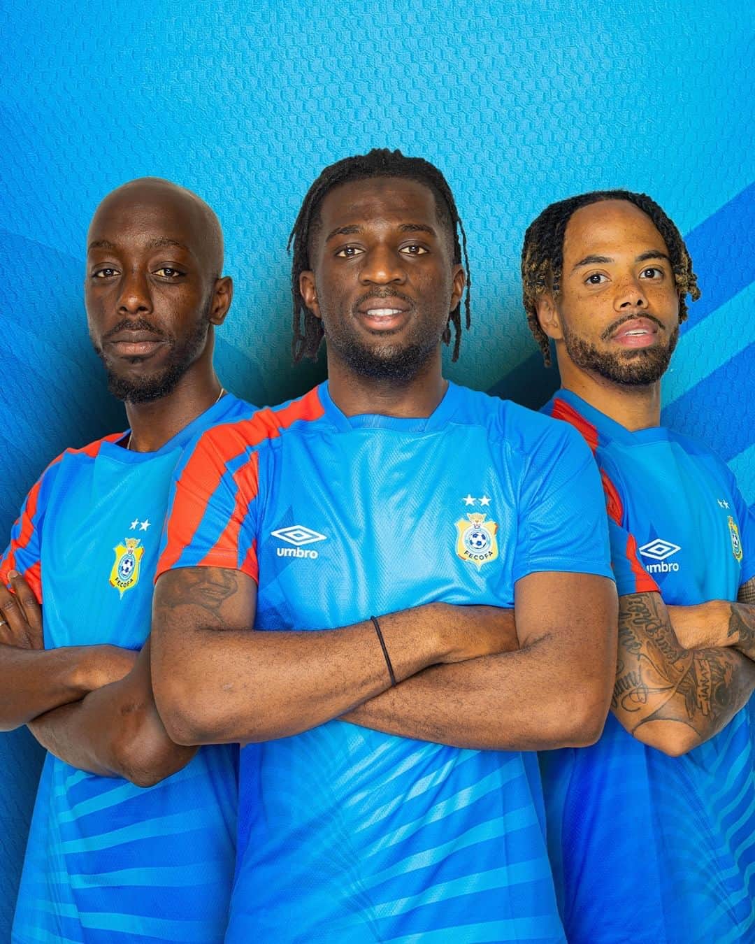 のインスタグラム：「Showcasing the 23/24 @fecofadrc jerseys 🇨🇩 🐆.  Available now via umbro.co.za  #umbro #fecofadrc #thisisourgame」