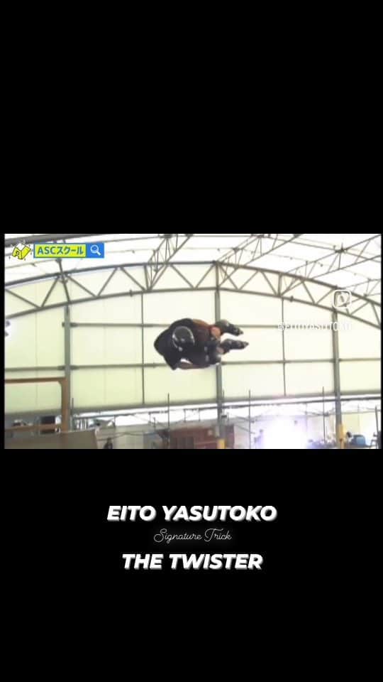 安床エイトのインスタグラム：「Eito Yasutoko signature trick the TWISTER. 安床栄人オリジナルトリック「ツイスター」は、インラインスケート史上最高難易度の技として高く評価されています。この技は、脊髄の怪我で全身麻痺で寝たきりを経験後、治療とリハビリの末に"Eito Yasutoko"の復活を全世界へアピールするべく開発＆完成させた。 　 by @eitoyasutoko」