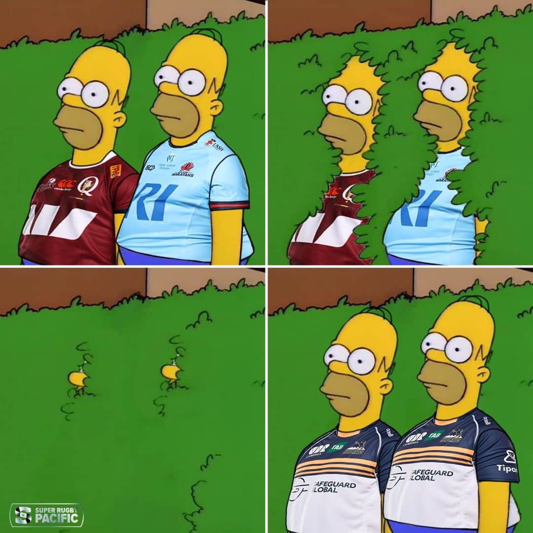 Super Rugbyのインスタグラム：「A different kind of jersey swap! 😂  We're sure there are a few more @brumbiesrugby fans going into this weekend.  #WelcomeToYourSuperStage #SuperRugbyPacific」