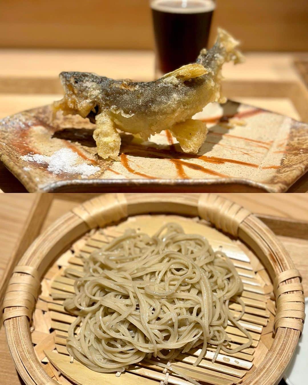 秋山具義さんのインスタグラム写真 - (秋山具義Instagram)「半年前に予約した『日本橋 蕎ノ字』。 ⁡ 「天ぷら食って蕎麦で〆る」という最高の店。 ⁡ 最近だしているという、『やま幸』の鳥取県境港のまぐろの脳天の天ぷらがめちゃくちゃ美味しかった！ まぐろの色々な部位を揚げてみて、脳天が一番美味しかったそうです。 ⁡ 〆の温かいかき揚げ蕎麦と冷たい蕎麦どちらにしますか？と聞かれて毎回両方食べちゃいます。 ⁡ 蕎麦の実 車えび 江戸前のきす いか ズッキーニ さざえ そばがき 三島の玉ねぎ 玉取茸 あゆ ペアリング黒ビール 銀宝 静岡のとうもろこし 礼文島きたむらさきうに大葉巻き 鳥取県境港のまぐろ脳天 穴子 桜えびかき揚げ あんこ玉 黒大奴 ⁡ #日本橋蕎ノ字 #蕎ノ字 #具義天ぷら2023 #具義そば2023 #具義人形町2023 #具義日本橋2023」6月15日 15時39分 - gugitter