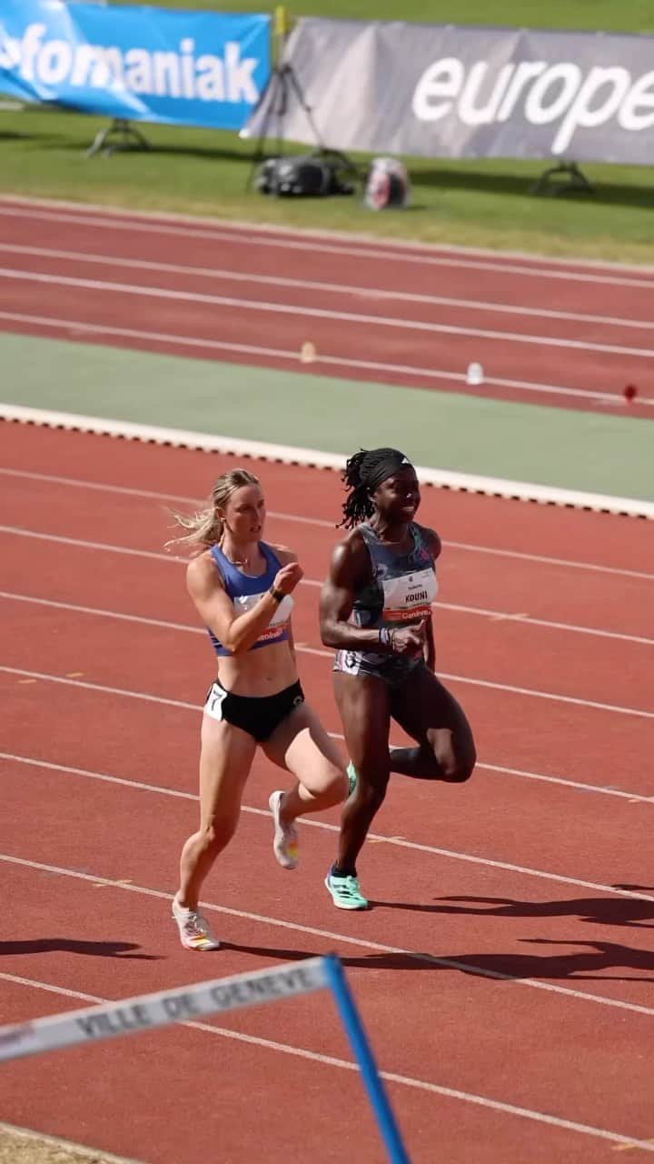 ライリー・デイのインスタグラム：「Good hit out over the 100m in Geneva on the weekend ⚡️   Wearing @notimidsouls  📸 @cedricdubler」