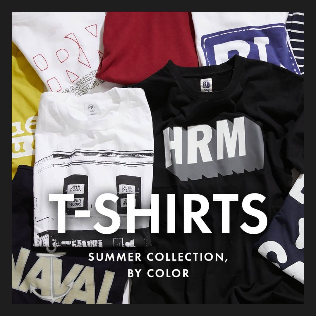 ハリウッドランチマーケットのインスタグラム：「ユニセックスで楽しめる、さまざまなバリエーションのTシャツをカラー別にセレクトしました！ その日の気候や気分に合わせたカラーバリエーションをお楽しみください。  詳細は @seilin_official ストーリーズハイライト"FEATURE" または、SEILIN ONLINE SHOPよりご覧いただけます。 https://www.hrm-eshop.com/shop/pg/12023-t-shirt-collection-2/  ------------------------------- (Dear international customers) We offer international shipments. Please visit SEILIN ONLINE SHOP to make purchases. -------------------------------  #hollywoodranchmaket #ハリウッドランチマーケット #聖林公司 #seilin #ロゴtシャツ #プリントtシャツ」