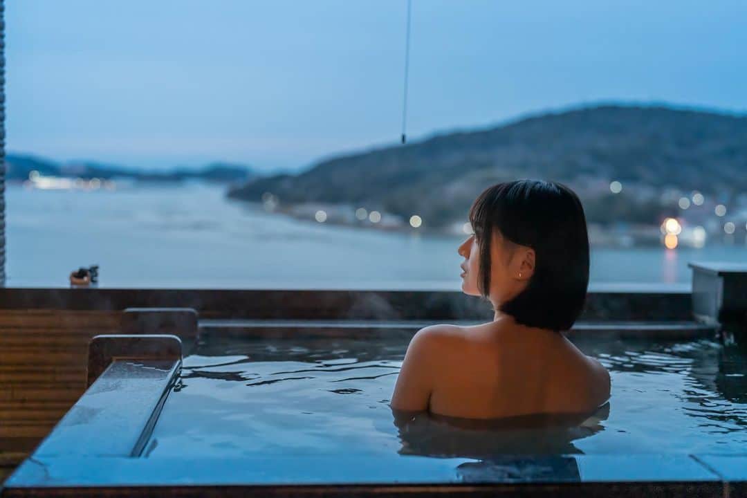いけちゃんのインスタグラム：「絶景露天風呂」