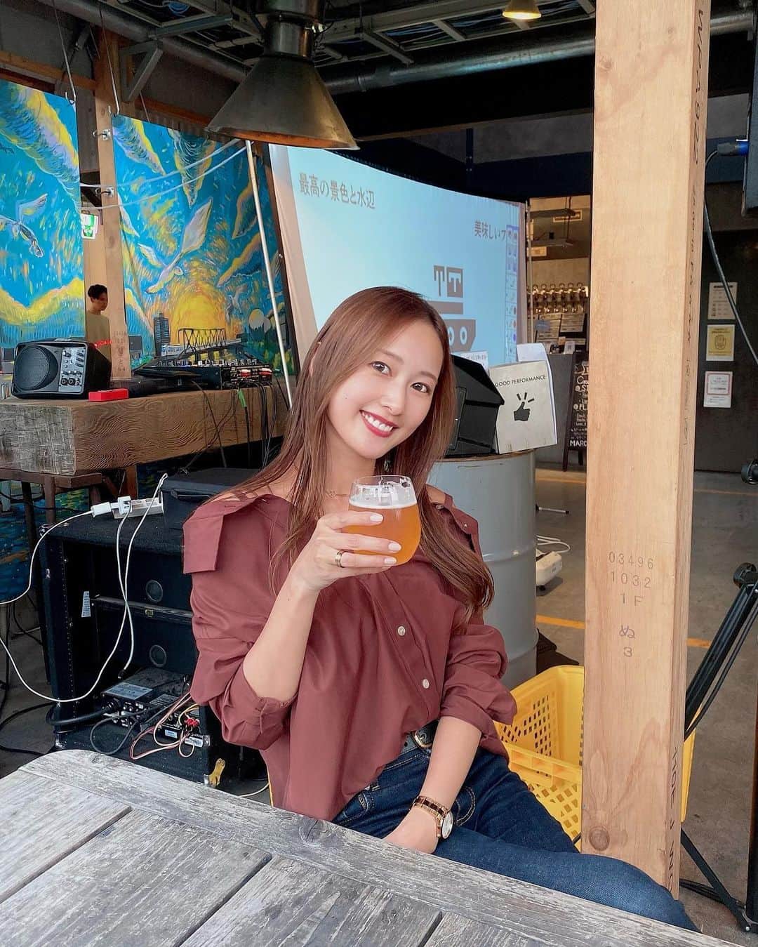 倉園由菜のインスタグラム：「. テラス大好き。 #tugboat_taisho」
