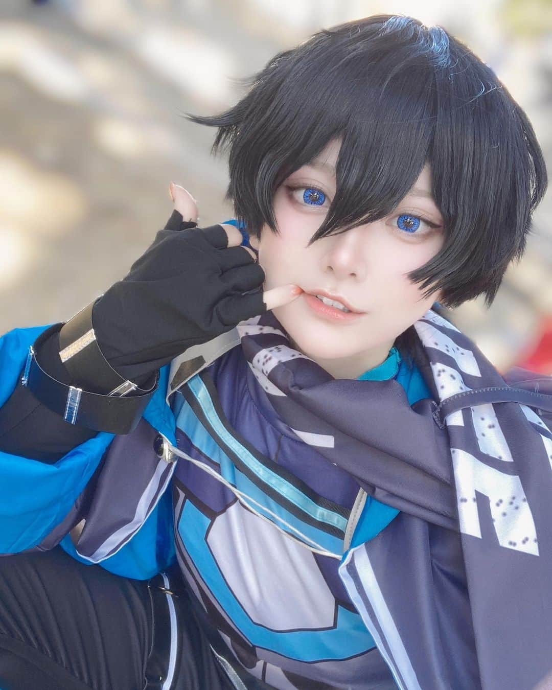 のインスタグラム：「⚠️ネイル . .🐈‍⬛ . . .  #にじさんじコスプレ  #🌈🕒コスプレ  #コスプレイヤー  #nijisanjicosplay」
