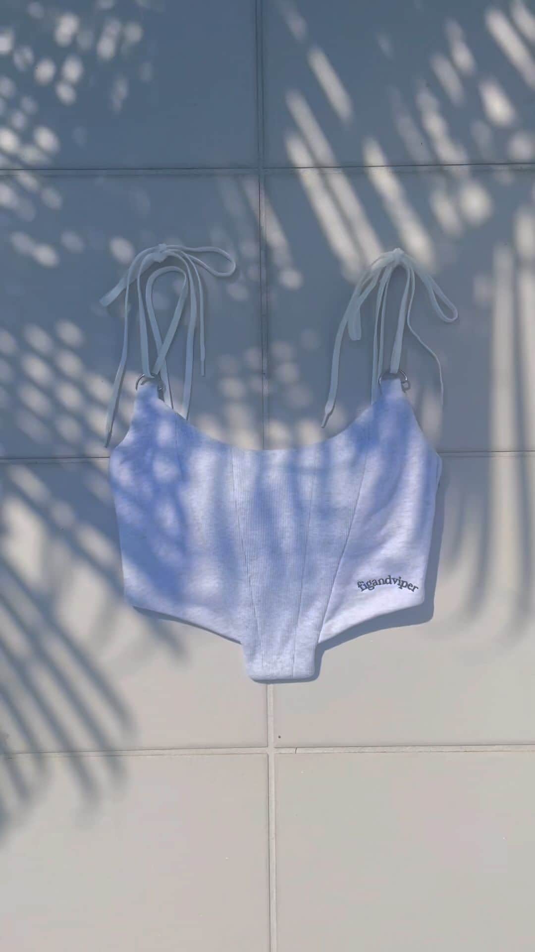 FIG&VIPERのインスタグラム：「【 Coming soon 】 6/16(fri)6pm〜予約販売開始！  ・Tie shoulder padded bustier ¥6,600 (tax included)  _______________________________________________  #figandviper」