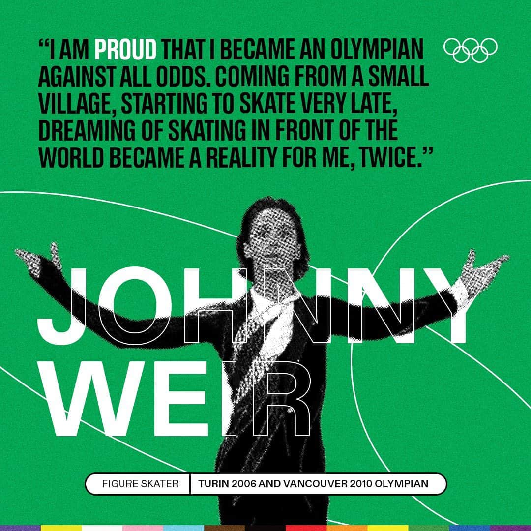 ジョニー・ウィアーのインスタグラム：「🌈 "I am proud to be me."⁠ ⁠ This #PrideMonth we give platform to Olympians around the world to share what are they most proud of.   Two-time Olympian Johnny Weir's story is like no other.」