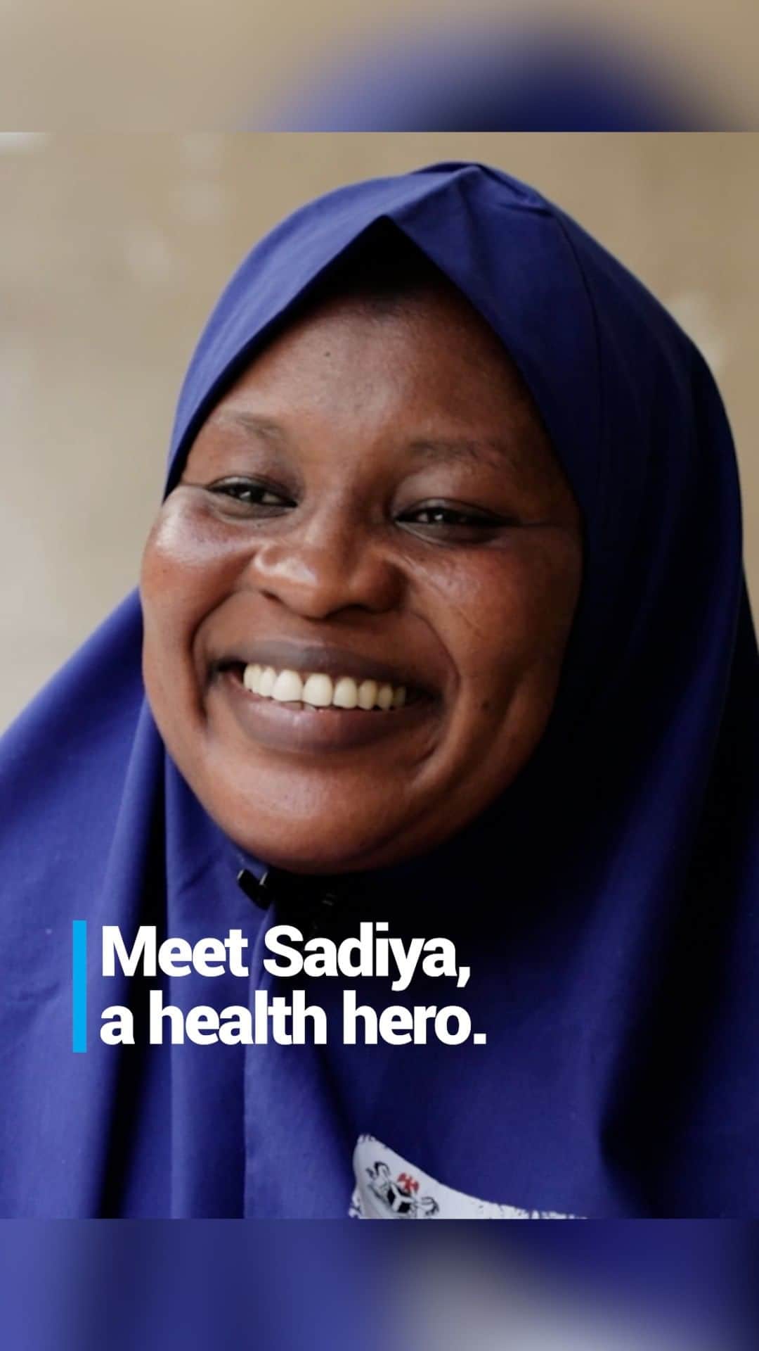 のインスタグラム：「Community health workers like Sadiya are helping eradicate polio!  Show your appreciation to her and all health workers by dropping a 👏 in the comments.」