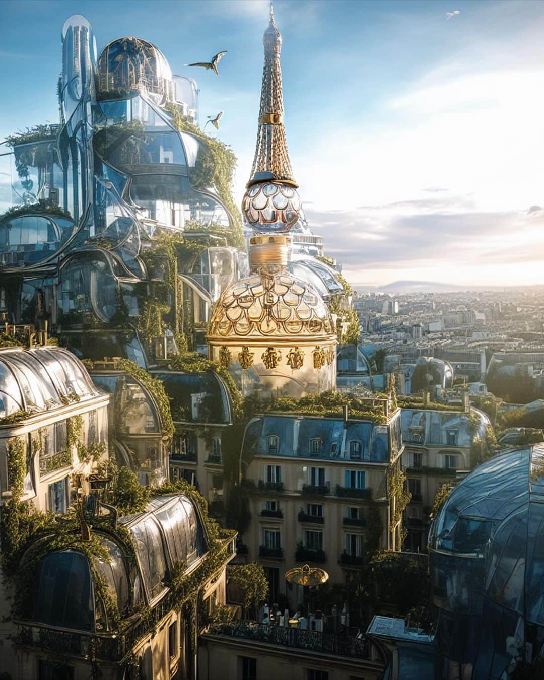 ゲランのインスタグラム：「From 1853 to 2193. Powered by Artificial Intelligence and 170 years of innovative heritage, Guerlain envisions an exquisitely utopian future for the Bee Bottle. A promise of another 170 years of beautiful, inspiring history.  Link in bio.  #Guerlain #BeeBottle #AI #ArtificialIntelligence #AIGeneratedArt」