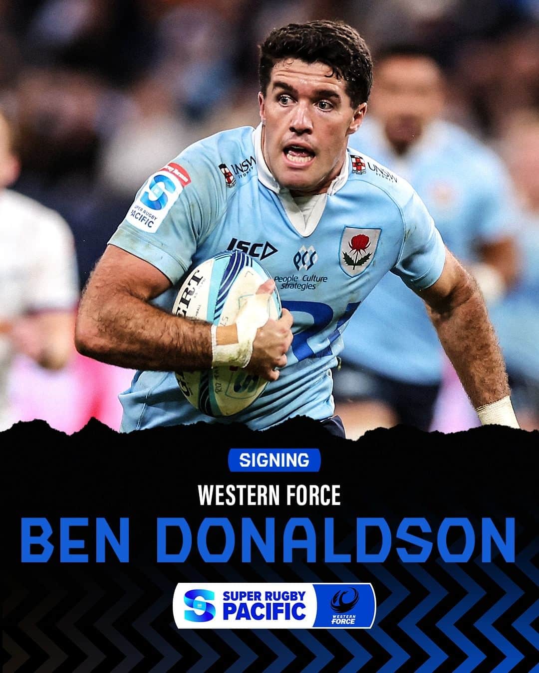 Super Rugbyのインスタグラム：「@westernforce continue their recruiting drive with fly-half Ben Donaldson signing with the team until 2025.  #SuperRugbyPacific」