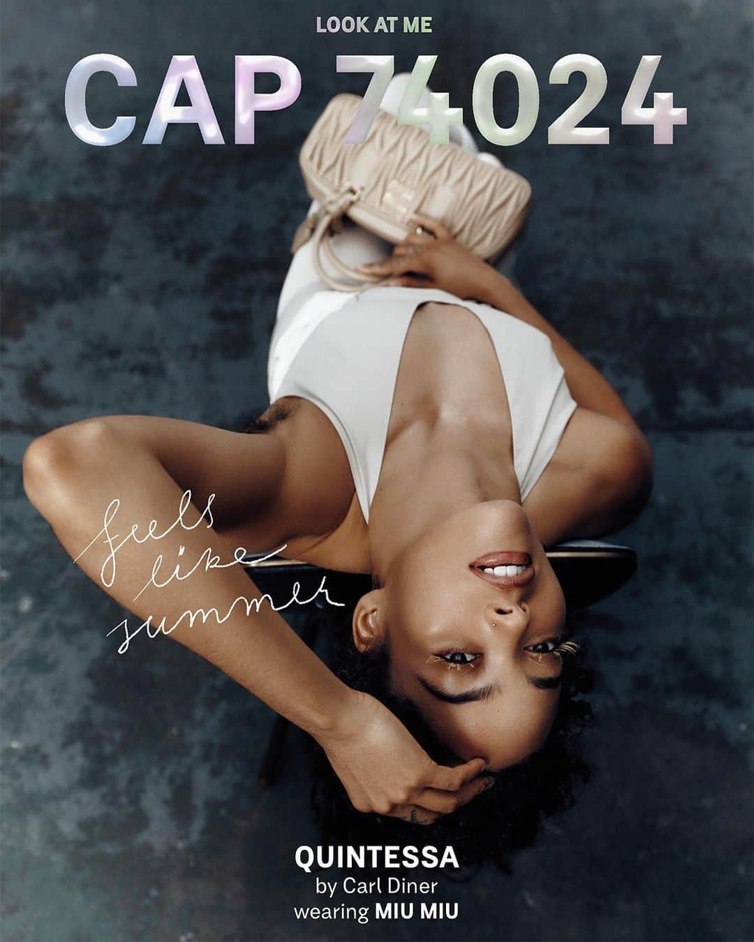 Miu Miuさんのインスタグラム写真 - (Miu MiuInstagram)「Quintessa Swindell (@q.uintessa) in Miu Miu L’Été on the cover of @Cap74024.   Photographed by @CarlDiner.  Styled by @Charlotte__Roberts.   #MiuArcadie #MiuMiuEditorials」6月16日 0時46分 - miumiu