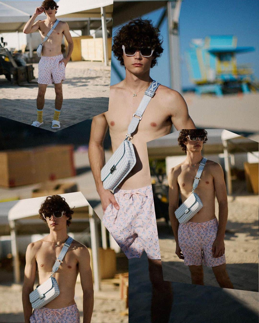 ベネトンのインスタグラム：「The sun and the coolness are part of the fabric: having the best day on the best beach in Miami with the best United Colors of Benetton pieces.  Shop the SS23 collection by @andreaincontri online and in store.  #Benetton」