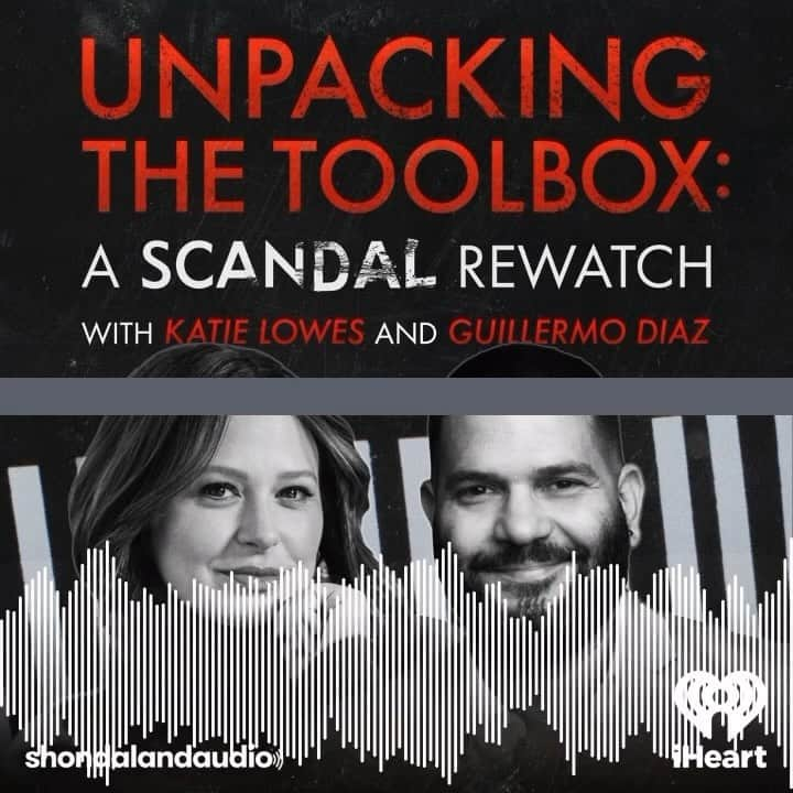 ケイティ・ロウズのインスタグラム：「FIRST OF ALL @shappyshaps YOU GOTTA POST THE PHONE REEL TODAY!  212: Truth or Consequences w/ Adam Shapiro Adam Shapiro who plays the infamous Jesse Tyler joins Katie & Guillermo to relive life on set, getting blown up and what it’s like to be married to another actor on Scandal… Katie! Plus, Katie and Guillermo merge their love for food with their dislike for rodents as they talk about eating… Guinea pigs. And, Jesse’s death marks the first (chronological) member of the Scandal body count, a brand new segment.」