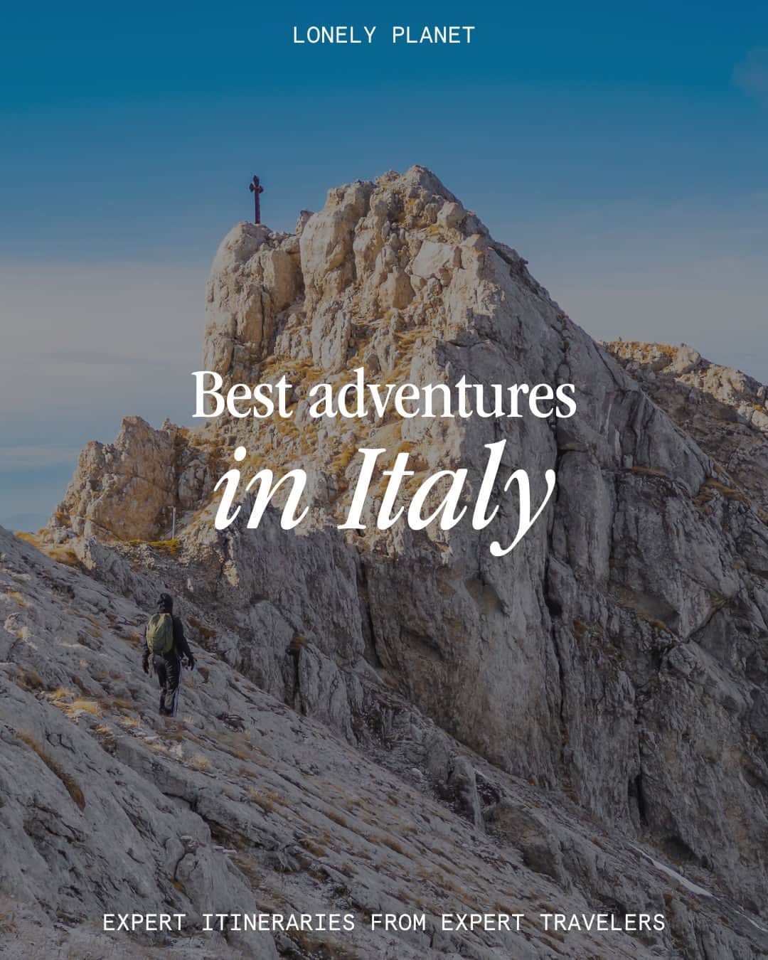 Lonely Planetのインスタグラム：「Whether you're feelin' extra gutsy and wanna hang off the side of a mountain or are more in the mood for a bike ride through a flower-filled national park (or you're traveling in a group so ya gotta compromise 🤷), Italy has you COVERED. And, of course, so do we. Save this post to inspire your next great Italian adventure 📌」