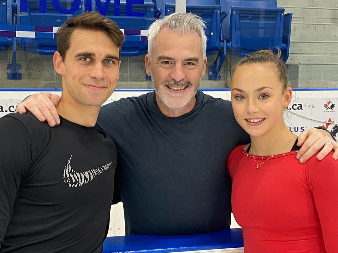 Martin Bidařのインスタグラム：「Having a great time in Canada🇨🇦❤️  Thanks @juliemarcotte23 for SP choreography🔥🤩  #canada #czechteam #choreography」