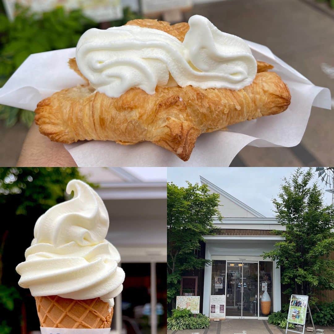 アイスマン福留のインスタグラム：「満寿屋（ますや）商店「麦音」。ソフトクリーム単体のおいしさはもちろん、お店で販売している好きなパンにソフトクリームを挟めるのも魅力！クロワッサン🥐とあすなろファーミングの生乳ソフトクリーム🍦の組み合わせ…最高でした！✨  #ソフトクリーム #帯広 #北海道 #グルメ #帯広ソフトクリーム #麦音 #パン屋 #北海道グルメ #おいしい #おすすめ #スイーツ #デザート #アイスマニア #アイスマン福留 #icecream #JapaneseIceCream #icecreamlover #icecreamtime #icecreamday #icecreamlove #icecreamporn #JapaneseIceCream #foodporn #foodie #instafood #foodstagram #yummy #yum #delicious #foodphotography」