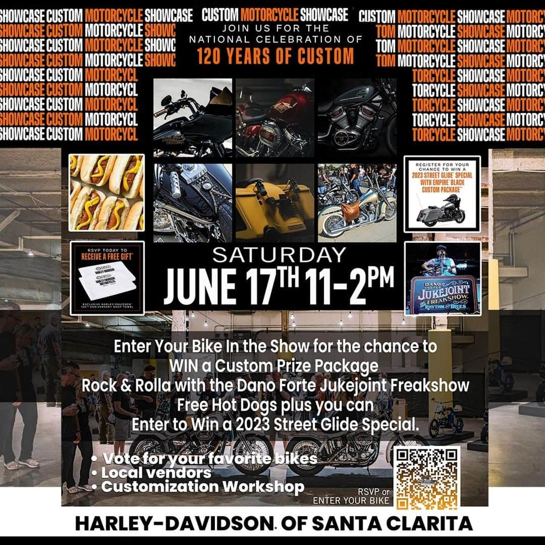 ロバート・パトリックさんのインスタグラム写真 - (ロバート・パトリックInstagram)「#Repost @santaclaritaharley ・・・ Join us at Harley-Davidson of Santa Clarita for our Custom Motorcycle Show on 6/17! Enter your bike to compete for thrilling prizes, enjoy some live music & free food, shop with some local vendors, and enter to win a 2023 Street Glide Special. RSVP today to save your spot using the link in our bio🦅⁠ ⁠ #santaclaritaharley #separatefromthepack #harleydavidson #bfmc」6月16日 4時10分 - ripfighter