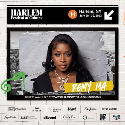 レミー・マーのインスタグラム：「We are making history in Harlem at the @Harlemfestivalofculture!  Join me on Sunday, July 30th. Tickets are on sale NOW!!!!Spread  the word and get your tickets before they are all gone!.! http://www.harlemfestivalofculture.com #HFC23 #RemyMa」