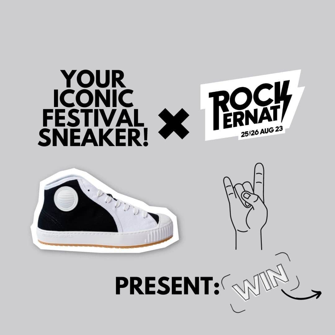 コムラッズのインスタグラム：「🔥🤘 As the iconic festival sneaker, we are so thrilled to announce an exciting collaboration with @rock_ternat.   To celebrate this partnership, @rock_ternat and Komrads are hosting a fabulous contest where you can stand a chance to win a very exclusive LIVING ROOM CONCERT on Sunday June 25th, of @hairbabyletsgo , the legendary band of Otto-Jan Ham.  Want to have them in your living room with a bunch of friends?? Read our newsblog on www.komrads.world to learn how you can be part of this incredible opportunity!  #komrads #festivalsneaker #sustainablefestival #rockternat #livingroomconcert #hairbaby」