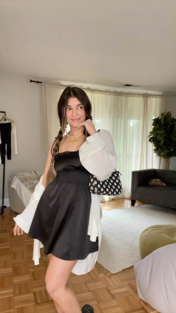 Nikki Blackketterのインスタグラム：「day 11 of 30 - little black dress edition 🖤 I asked you yesterday if you’d prefer to keep it chatty and every comment I saw said yes, so we still doin the chill, chatty get dressed with me. 😊 Appreciate you sooo much for watching these every day if you do, they’ve really been helping me get back into the groove of being a human every day and for that, I am grateful 🥹✨ HAVE THE BEST DAY, ILYSM」