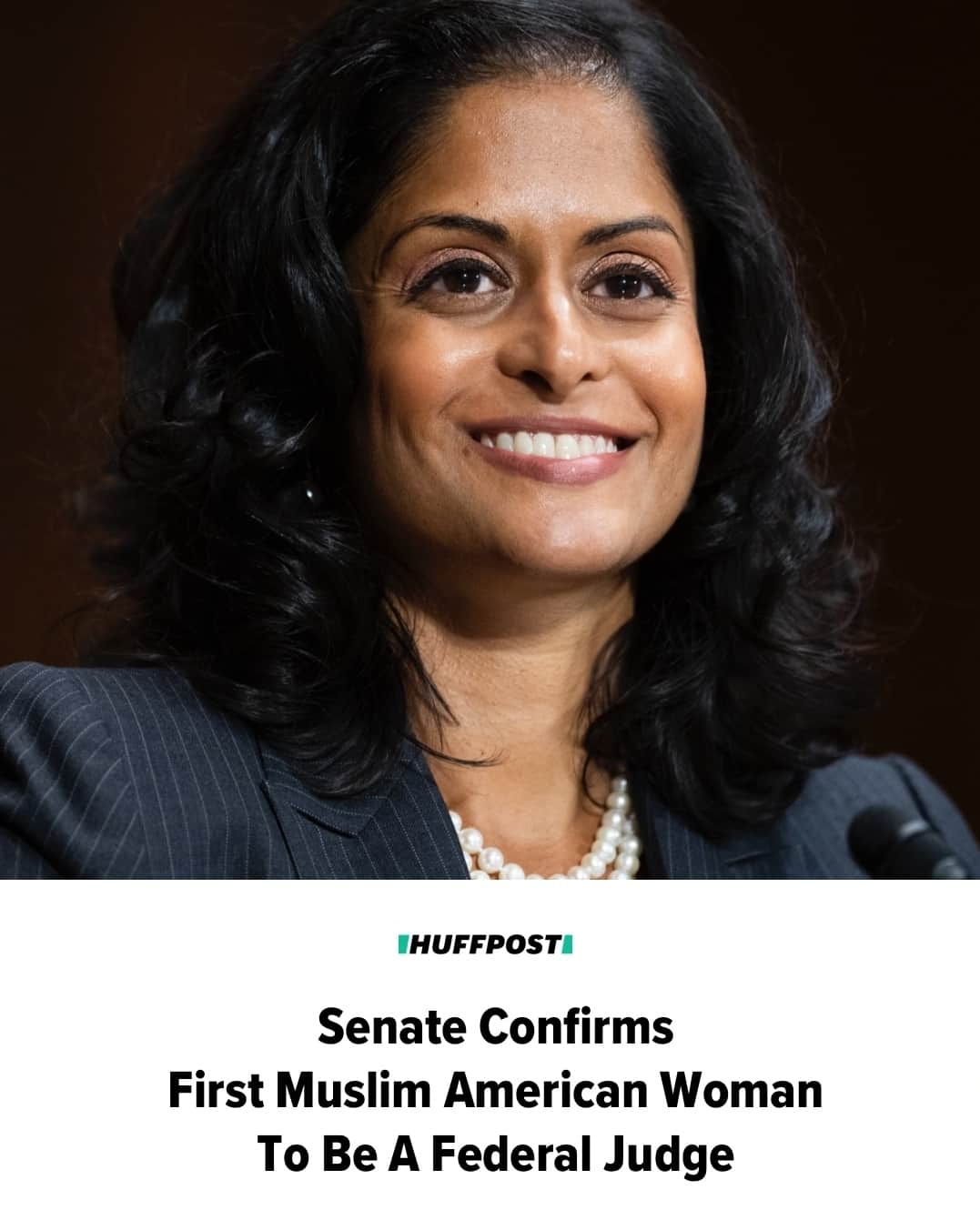 Huffington Postさんのインスタグラム写真 - (Huffington PostInstagram)「The Senate voted Thursday to confirm Nusrat Choudhury to a lifetime federal judgeship, putting the first-ever Muslim American woman on the federal bench.⁠ ⁠ Choudhury was confirmed, 50 to 49, to serve on the U.S. District Court for the Eastern District of New York. Every Republican voted no. Every Democrat, including the two independents who caucus with them, voted to confirm her, except for one: Joe Manchin of West Virginia.⁠ ⁠ Choudhury, 47, is a longtime civil rights attorney with the American Civil Liberties Union. She worked for more than 11 years at the ACLU’s national chapter in New York City, and since 2020, has been the legal director for the ACLU of Illinois.⁠ ⁠ Read more at our link in bio. // 📷 Getty Images // 🖊 Jennifer Bendery」6月16日 6時23分 - huffpost