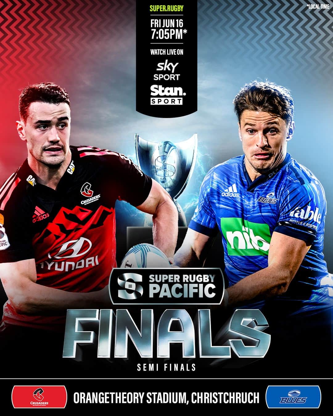Super Rugbyのインスタグラム：「The rematch we've been waiting for 💥  Who will be the first to break on through to the #SuperRugbyPacific Final?  🇳🇿 7:05pm NZT - @skysportnz 🇦🇺 5:05pm AEST - @stansportau  #WelcomeToYourSuperStage」