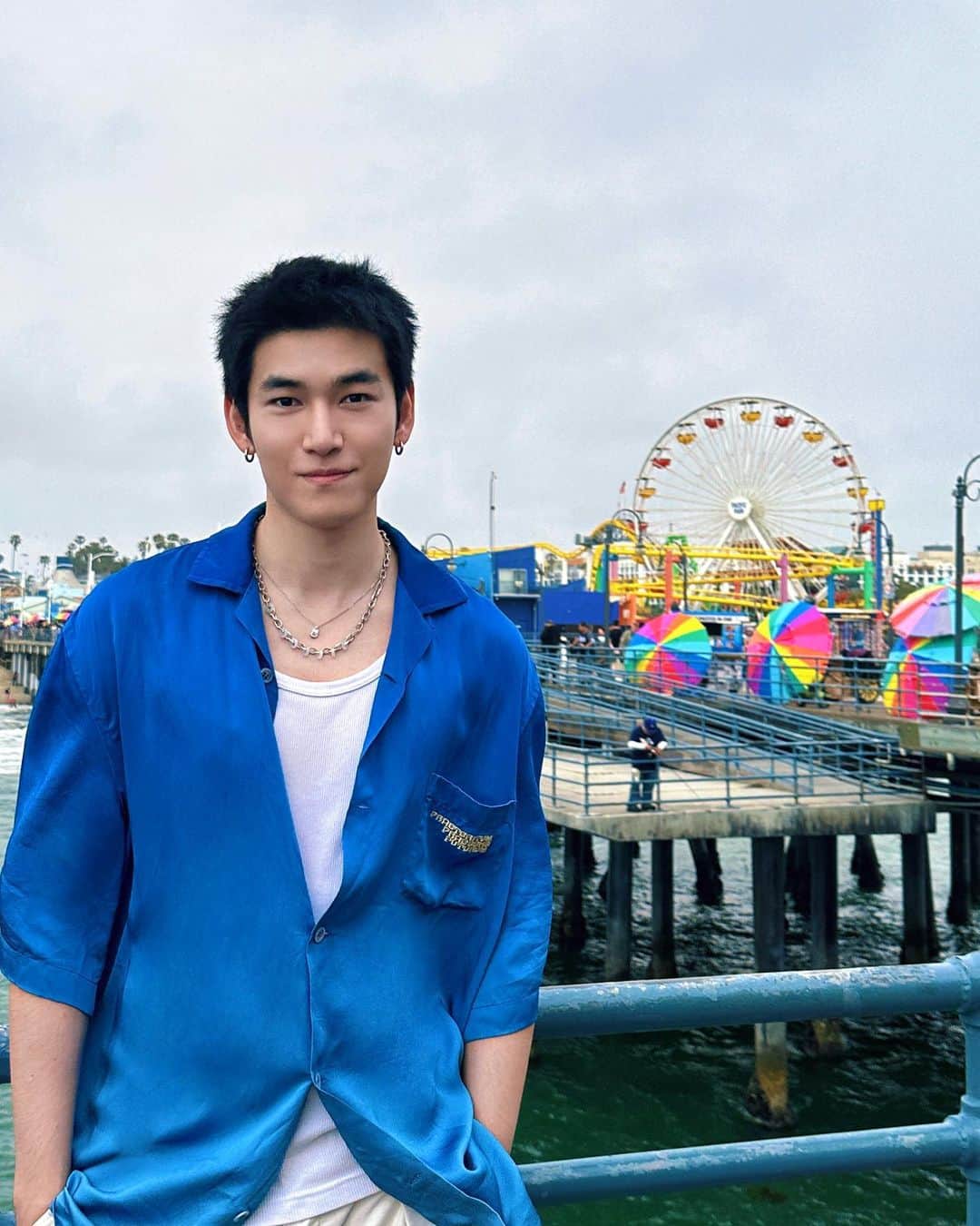 樋口葉生のインスタグラム：「santa monica 🎠🏖」