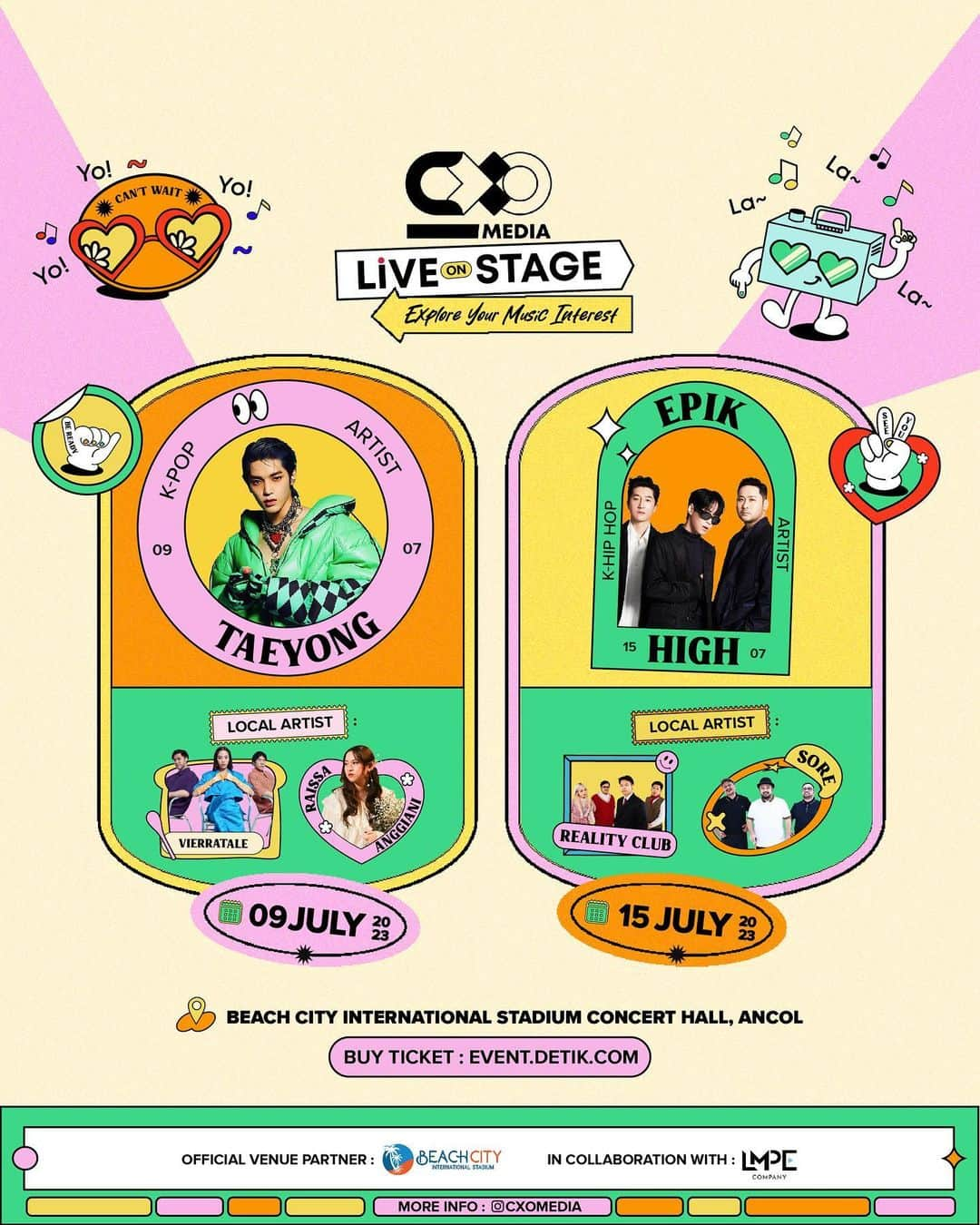 ミスラ・ジン のインスタグラム：「CXO Media proudly presents:  CXO Media Live on Stage! 🎉  SSup High Skool! You know this right? Your favourite K Hip-Hop Trip, Tablo, Mithra and Tukutz is coming to Indonesia!   Since the album Map of The Human Soul to Strawberry, the South Korean hip hop pioneer EPIK HIGH will be present at CXO Media Live on Stage!  Save the date:   🗓15th of July 2023  Ticket on sales at 16th of June 2023 - 15.00 PM (WIB)  Buy ticket at : https://event.detik.com/350/cxo-media-live-on-stage-15-7-23  Can’t wait to sing along with you guys at CXO Media Live on Stage 2023 at Beach City International Stadium!  JAKARTA… 소리 질러 !!!」