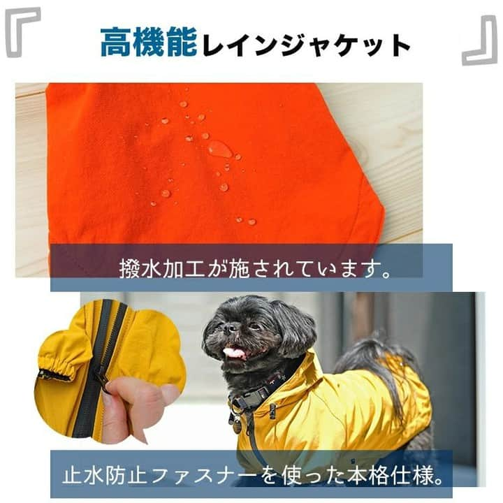 iDog&iCatさんのインスタグラム写真 - (iDog&iCatInstagram)「レインウェア・撥水グッズ10%OFFセール開催中✨  本日はセール対象商品の「ストレッチレインジャケット IDOG EQUIPMENT」をご紹介いたします！  ストレッチ性のあるレイン素材を使ったしっかりとしたペット用レインコートです。 表のナイロン素材には撥水加工が施してあります。  足もしっかりとカバーする袖付きタイプの愛犬用レインウェアで、袖口にはゴムを通して雨の侵入を防ぎます。 総裏タイプで裏地は軽いメッシュ素材を使用し、べたつきや布地が愛犬の被毛に張り付くのを防ぎ、快適な着心地でお散歩できます。  お尻部分がめくれ上がるのを防ぐために、裾にはストッパーが付いています。  前は止水ファスナーで全て開く形になっています。 目に入る雨を少しでも防ぐように、フードには小さなツバを縫い付けて仕上げました。 さらにフード周りはストッパーで愛犬の顔周りピッタリに調整することができます。 首後にはリードを通す穴が開いています。  愛犬が雨の日のお散歩を楽しんでほしい。そんな想いから、たくさんの機能を盛り込んだこだわりのペット用雨具です。  キレイな発色のナイロン素材をつかい「IDOG EQUIPMENT」のタグを張り付けたシンプルな高機能レインジャケットです。  商品番号/13734- 商品名/ストレッチレインジャケット IDOG EQUIPMENT 3,245円(税込)のところ、 セール価格2,920円(税込)  #iDog #iDogiCat #iCat #ペット服 #ドッグウェア #レインコート #カッパ #犬服 #犬の服 #犬の服iDog #うちの子優勝 #梅雨 #撥水」6月16日 10時57分 - idogicat