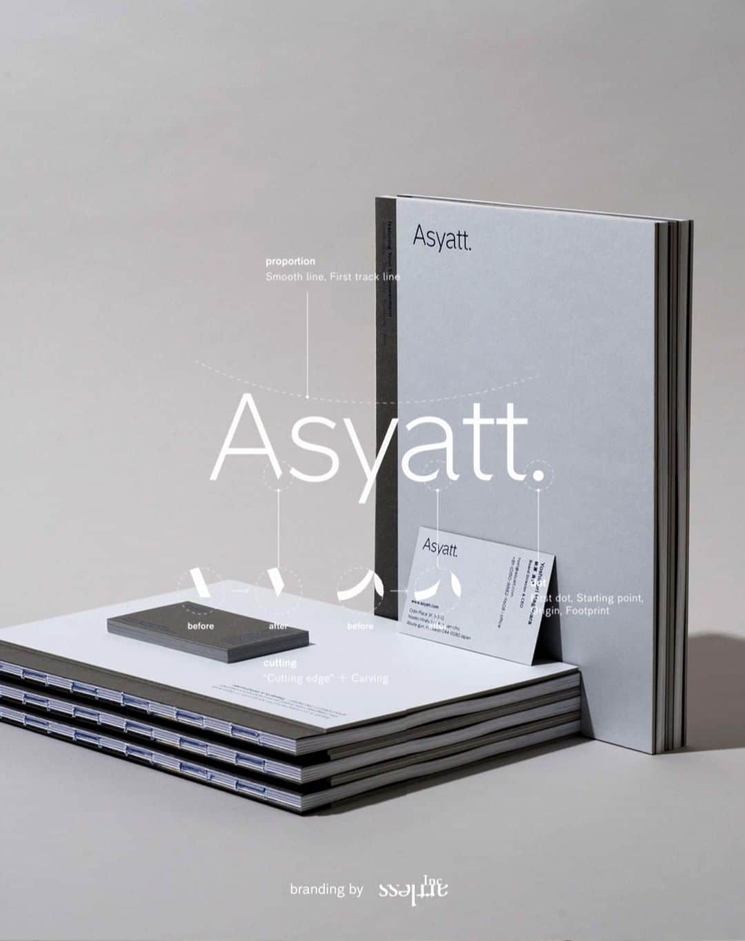 川上俊さんのインスタグラム写真 - (川上俊Instagram)「asyatt.  / brand design by artless Inc.　 -  asyatt. is a travel experience partner that designs unique and personalized experiences for each guest. from the moment you make your reservation to the moment you leave for your next destination. the entire experience is one unforgettable story.  we were in charge of the comprehensive brand design of asyatt. as well as the visual identity, including the logo design, brand direction, brand book, website, and sns design. 　  asyatt. (アシャット)とは、ゲスト一人ひとりにあわせてユニークな体験をデザインするトラベル・エクスペリエンス・パートナーです。第一拠点として北海道・ニセコ町を中心に、自然に触れ、エナジーをもらい、大地に抱きしめられる特別な体験の提案と、ゲストが自然に心を委ねることによって自信を取り戻すことを目的としています。ご予約から次の目的地に旅立たれるまで。その全てを忘れられない 1 つのストーリーとしてご案内しています。artlessでは、ブランドのアイデンティティ構築となるBI、そしてロゴデザインを始めとしたVIの構築。グラフィックアイテムやブランドブック、ウェブサイトやsnsまで、包括的にブランドディレクションとデザインを担当しました。  #luxurytravel」6月16日 14時27分 - shunkawakami