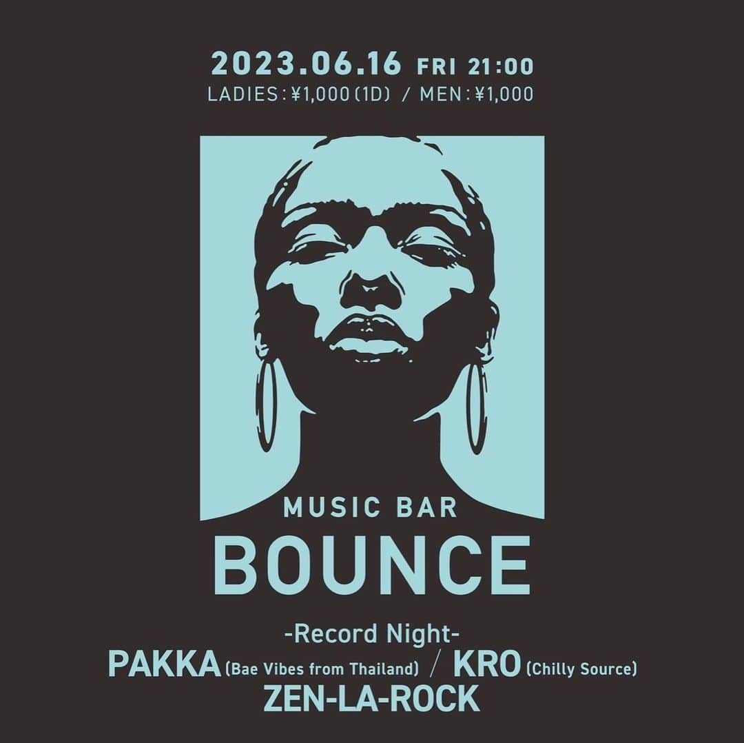 DJKROのインスタグラム：「今夜です！ タイからの🇹🇭ゲスト DJ PAKKAをお招きしてレコードオンリーで全員プレイします！ なかなかないレアな回です！ ZEN-LAさんのレコードプレイも非常に楽しみっす✨皆様のお越しをお待ちしています！ @pakka_____ @zenlarock @djkrotokyo @musicbarbounce」