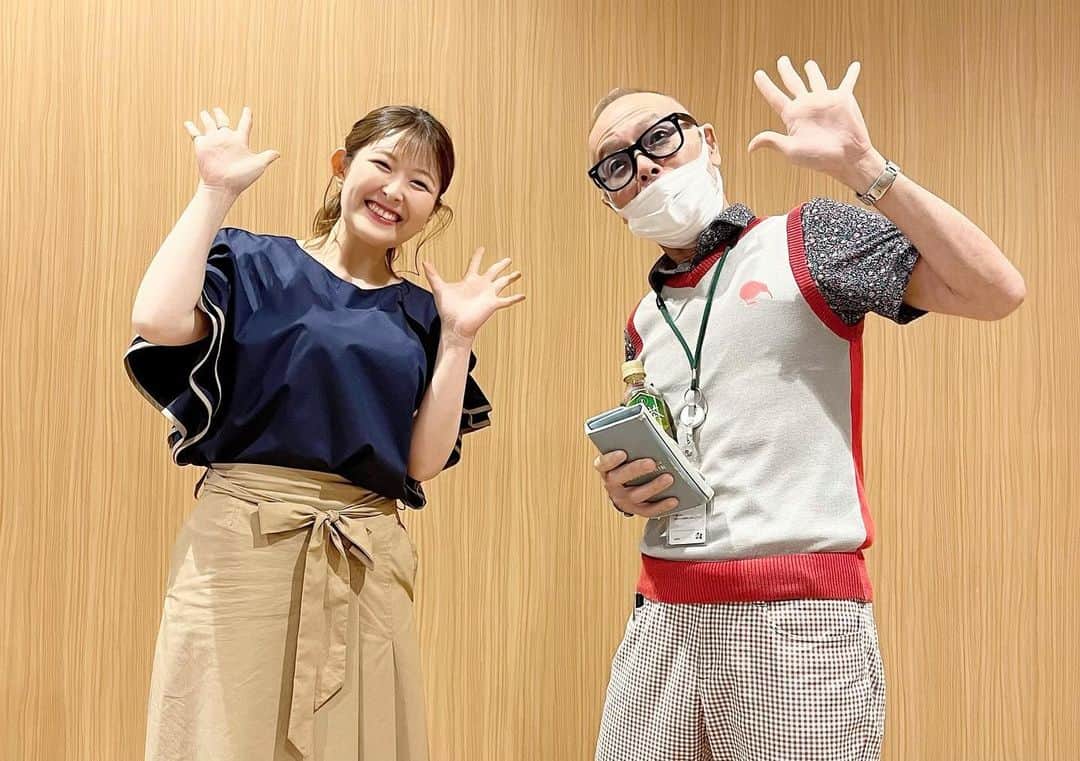 諸國沙代子のインスタグラム：「. 先日ミヤネ屋の代打を担当した時に、 名物ディレクターの磯野さんと一緒に 写真を撮っていただきました📸 ありがとうございました！ . @aries_official_acct」