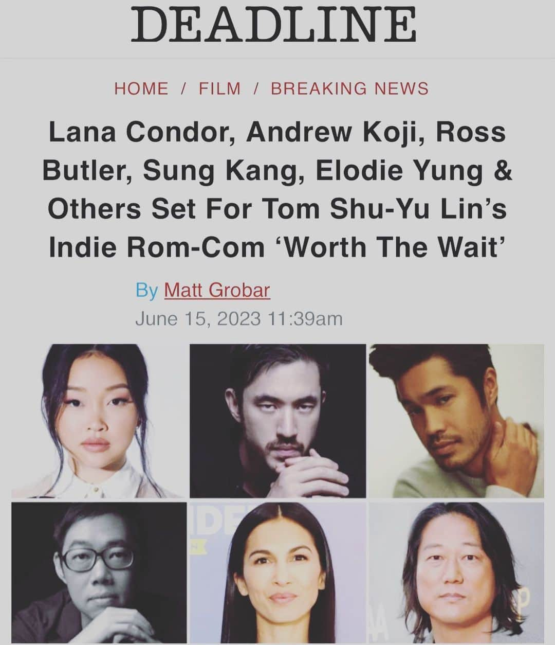 サン・カンのインスタグラム：「Got to be part of a very heartfelt film with some amazing people…this one is definitely - ‘Worth The Wait’! @worththewaitmovie」