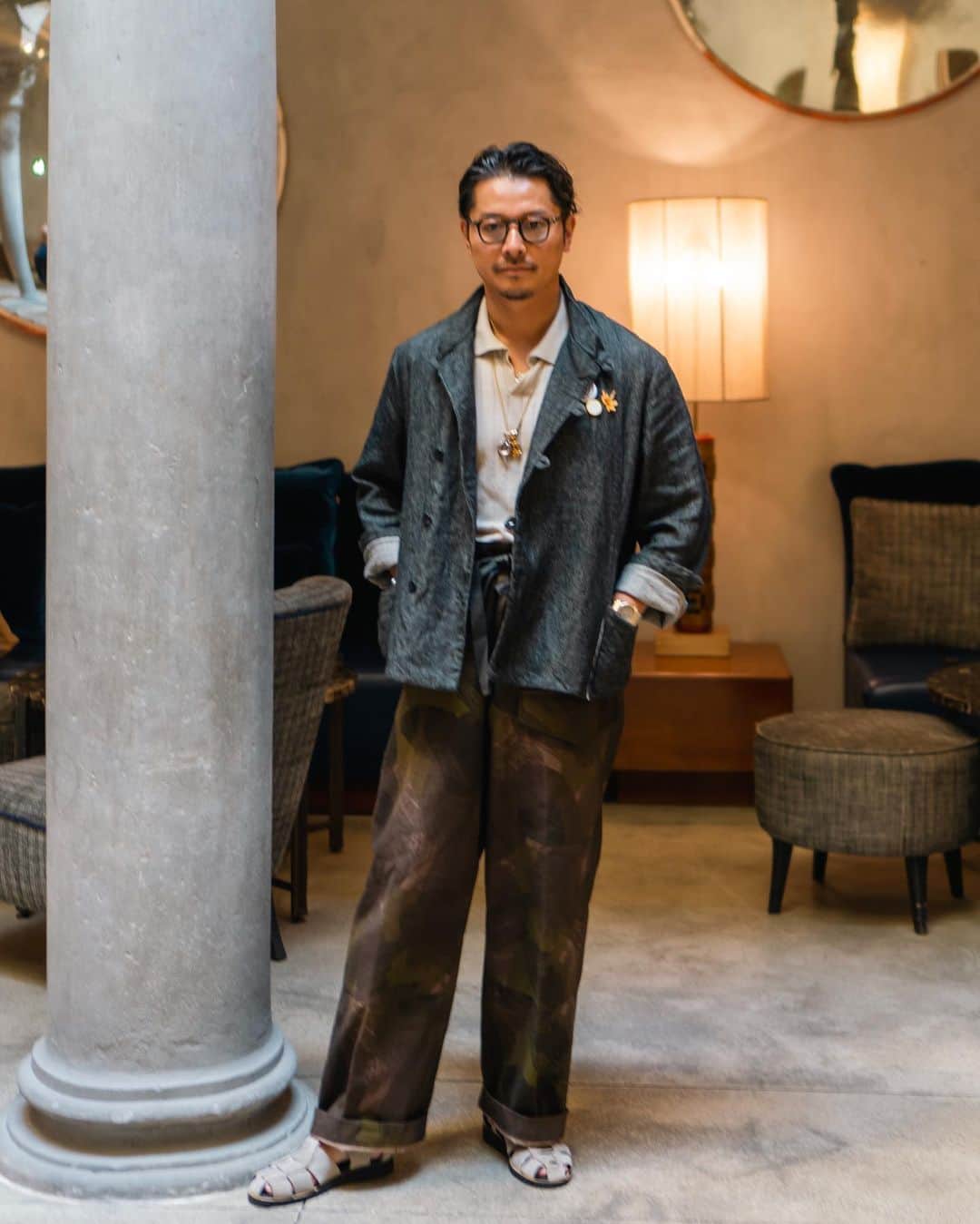 高田朋佳のインスタグラム：「Pitti day3.  #pitti104 #pittiuomo104 #wearlness #mensfashion #suitstyle #modernclassic #sprezzatura」
