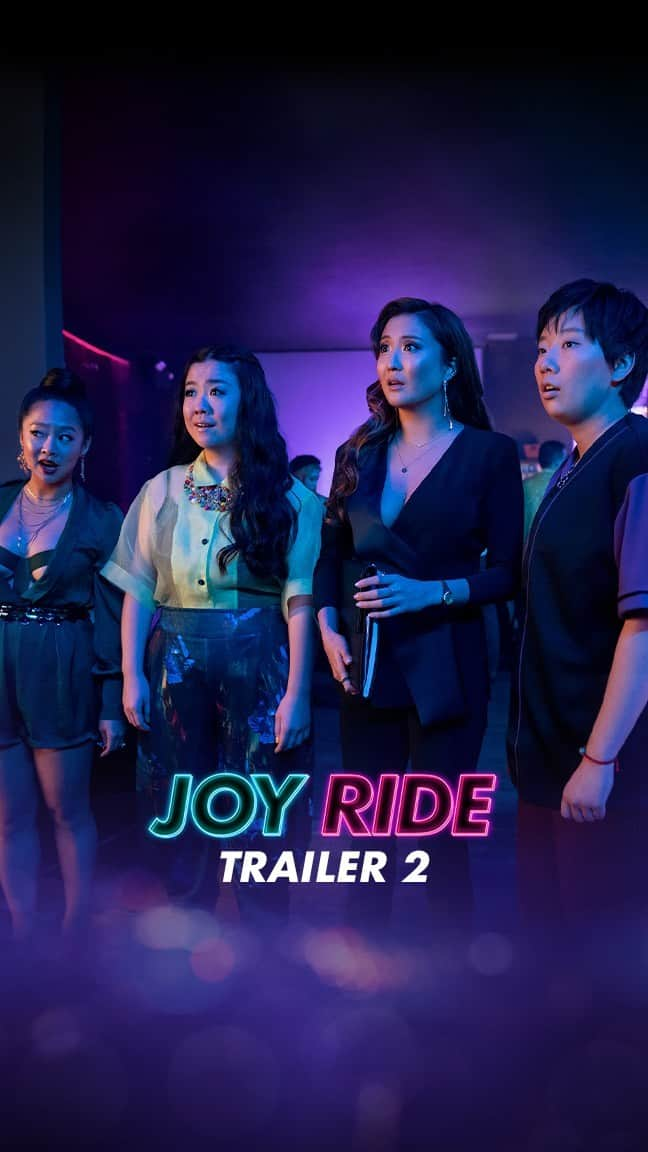 アシュレイ・パークのインスタグラム：「new redband trailer 🥳🚀 #JoyRideMovie coming to theatres July 7!!!! Who’s ready??」