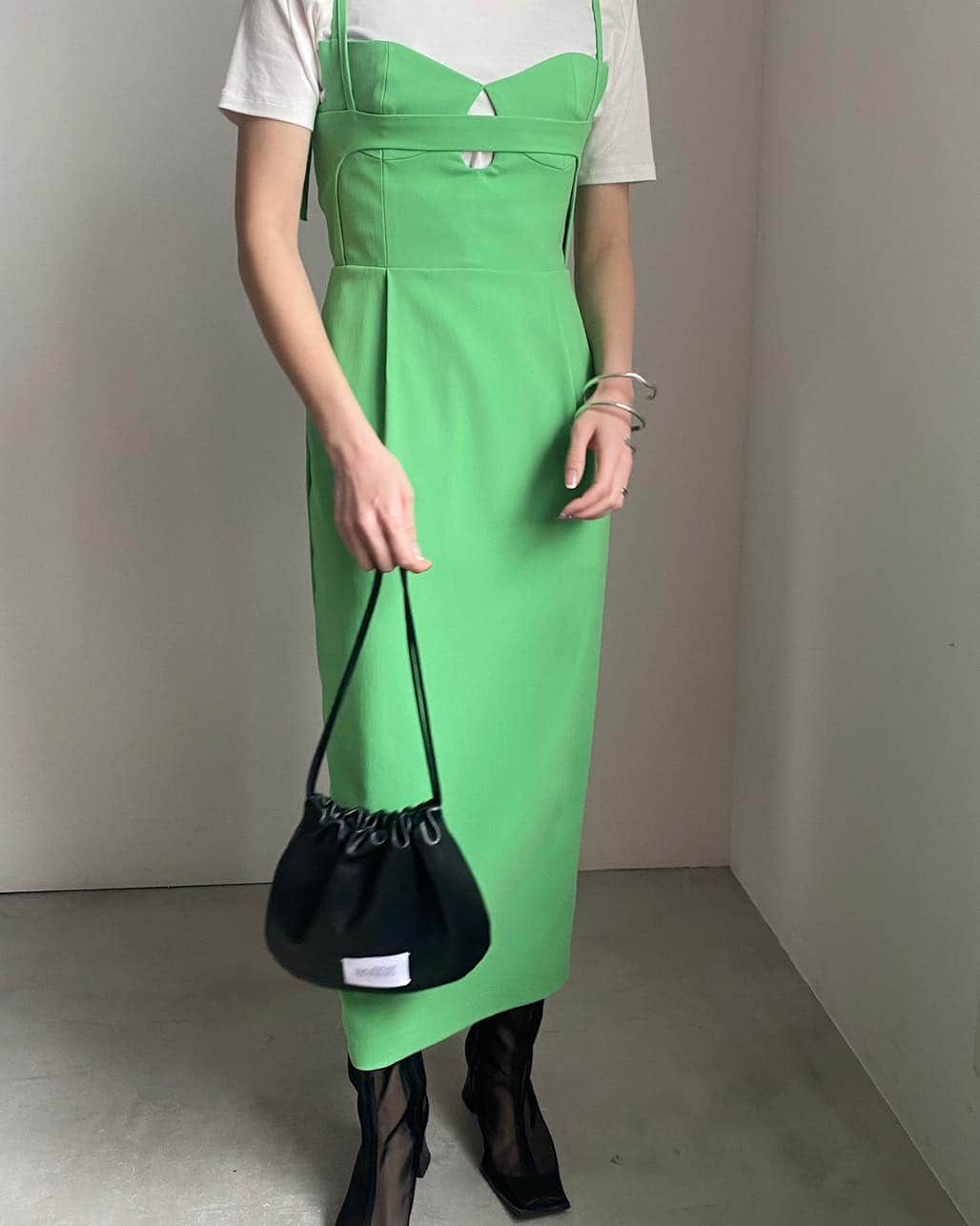 AMERI LAYERED SUSPENDER I LINE SKIRTブラック | supremecourtbar.org.np