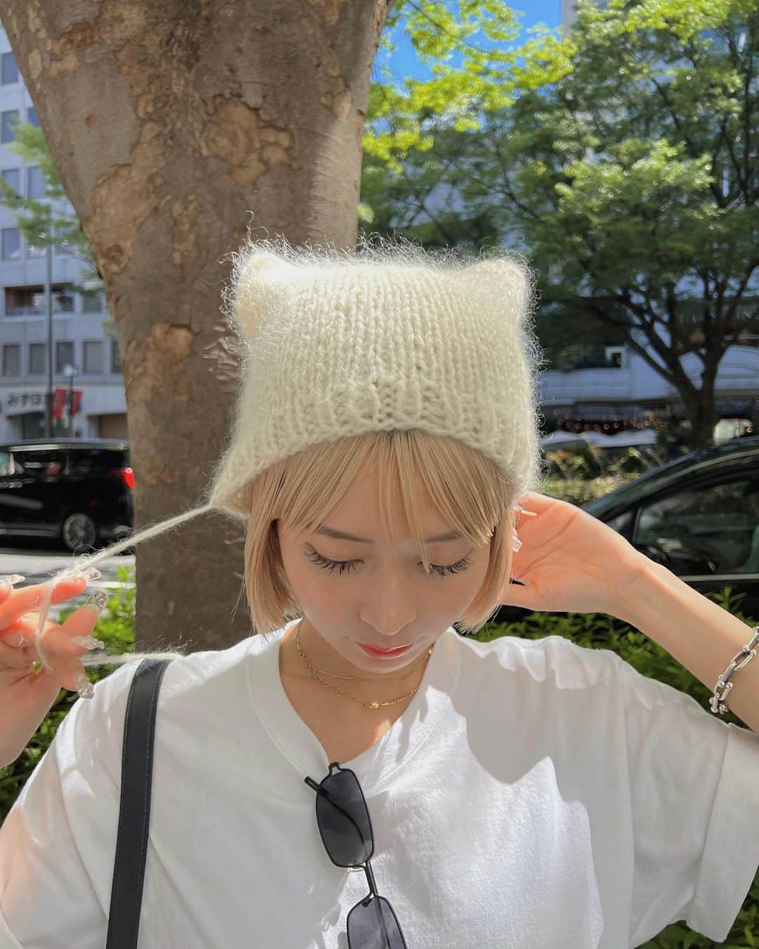 梅村実帆さんのインスタグラム写真 - (梅村実帆Instagram)「かわいいネコ耳帽 🐈  @chuchuwool 🧵🪡」6月16日 21時19分 - miho11k