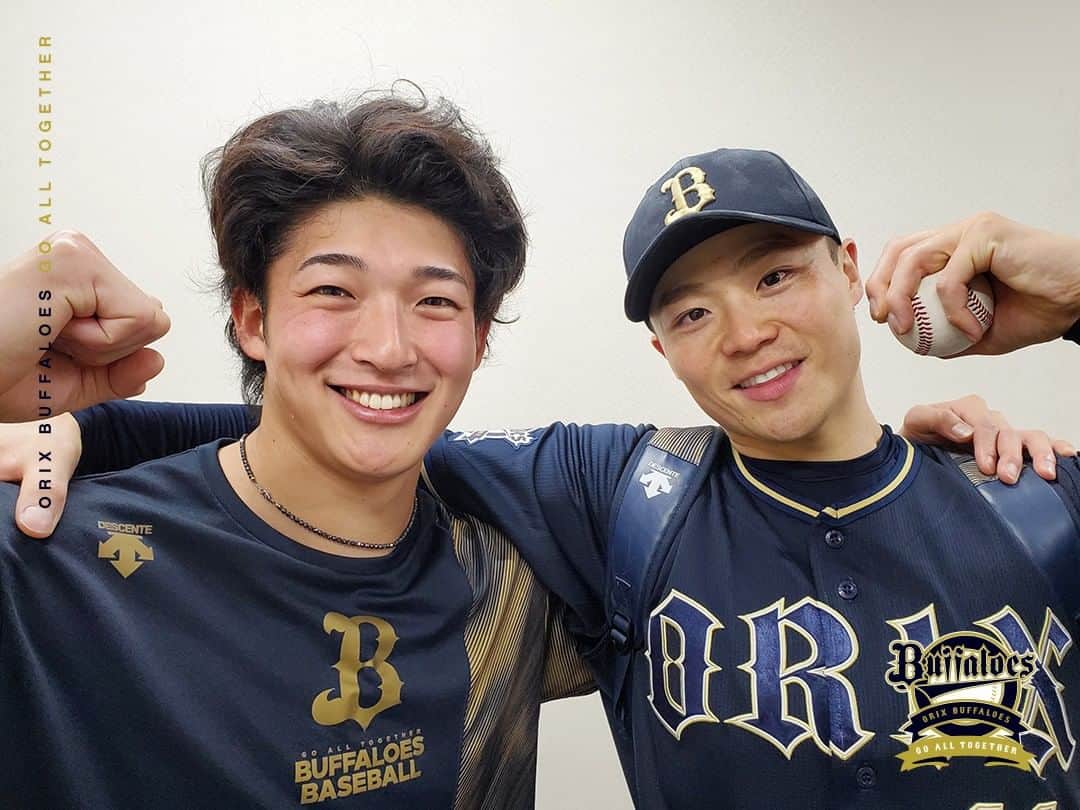 のインスタグラム：「#山崎福也 #山崎颯一郎 #山崎リレー #やまさきからやまざきへ #ナイスピッチング #交流戦 #神宮球場 #Bs2023 #buffaloes #baseball #ORIX #プロ野球」