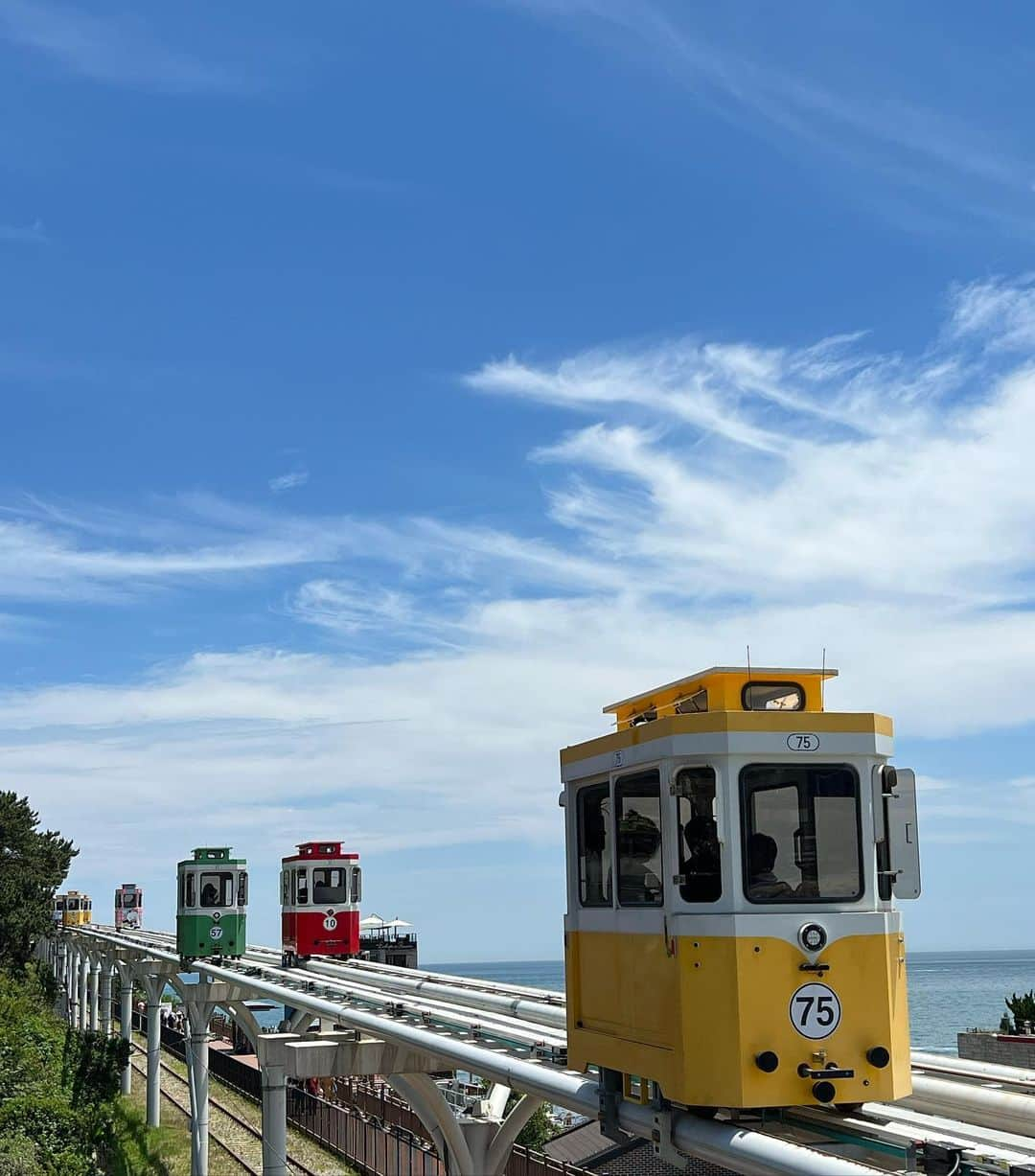 ゆりらっくまさんのインスタグラム写真 - (ゆりらっくまInstagram)「やっと乗れた🚃💛#busan」6月16日 22時47分 - t.yurikuma