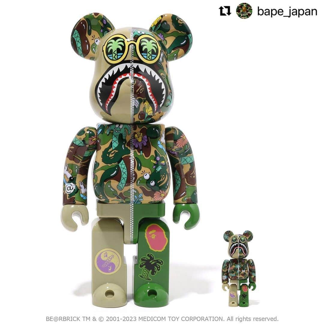 MEDICOM TOYさんのインスタグラム写真 - (MEDICOM TOYInstagram)「#Repost @bape_japan with @use.repost ・・・ BAPE® X Steven Harrington X MEDICOM TOY SHARK BE@RBRICK will be releasing at BAPE STORE® and BAPE.COM on Saturday, June 17th.  @s_harrington @medicom_toy  #abathingape #bape #MEDICOMTOY #stevenharrington #BEARBRICK」6月16日 23時04分 - medicom_toy