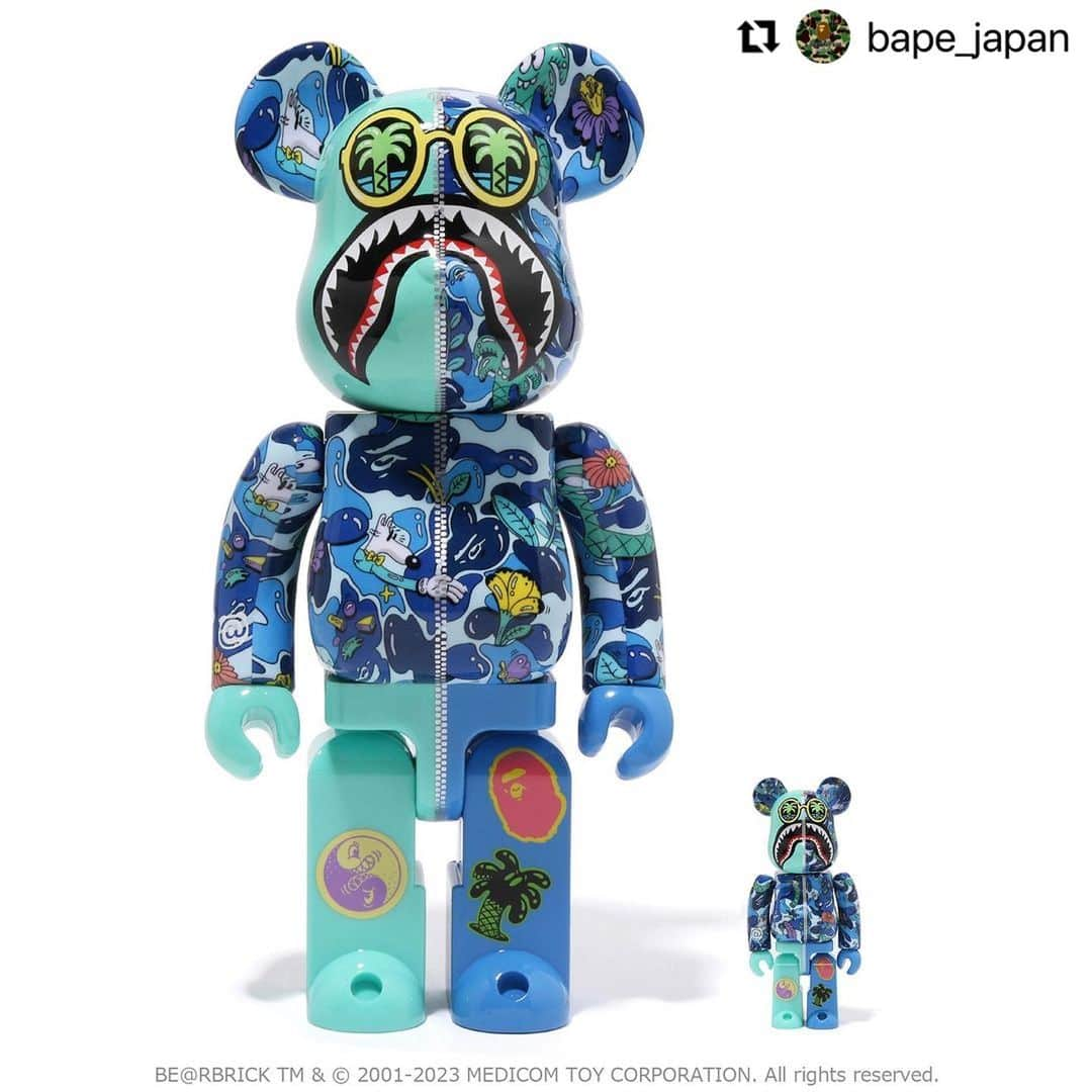 MEDICOM TOYさんのインスタグラム写真 - (MEDICOM TOYInstagram)「#Repost @bape_japan with @use.repost ・・・ BAPE® X Steven Harrington X MEDICOM TOY SHARK BE@RBRICK will be releasing at BAPE STORE® and BAPE.COM on Saturday, June 17th.  @s_harrington @medicom_toy  #abathingape #bape #MEDICOMTOY #stevenharrington #BEARBRICK」6月16日 23時04分 - medicom_toy