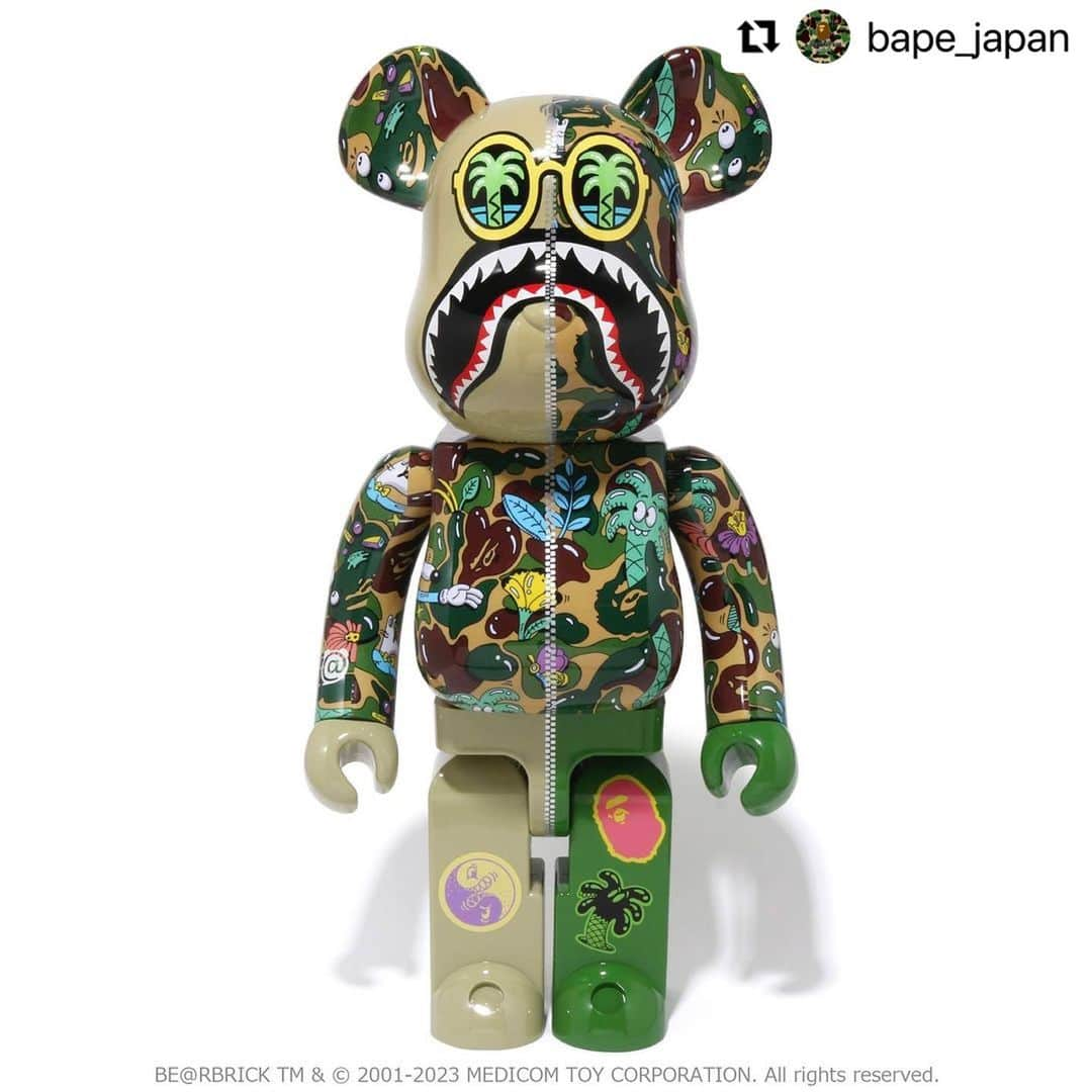 MEDICOM TOYさんのインスタグラム写真 - (MEDICOM TOYInstagram)「#Repost @bape_japan with @use.repost ・・・ BAPE® X Steven Harrington X MEDICOM TOY SHARK BE@RBRICK will be releasing at BAPE STORE® and BAPE.COM on Saturday, June 17th.  @s_harrington @medicom_toy  #abathingape #bape #MEDICOMTOY #stevenharrington #BEARBRICK」6月16日 23時04分 - medicom_toy